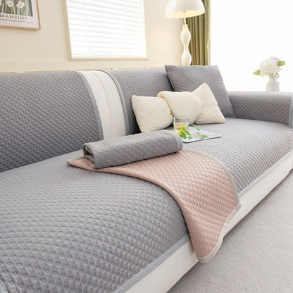 Non-Slip Diamond Quilted Sofa Cover, Separate Pieces Sectional Couch Protector