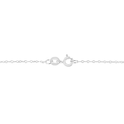 AGS Certified 10K White Gold 1/5 Cttw Bezel Set Round Diamond Solitaire 16-18" Adjustable Pendant Necklace (H-I Color, SI1-SI2 Clarity)