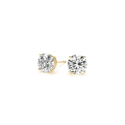 2 cttw Certified IGI Lab Grown Round Diamond Stud Earrings 14k Yellow Gold (G/VS2)