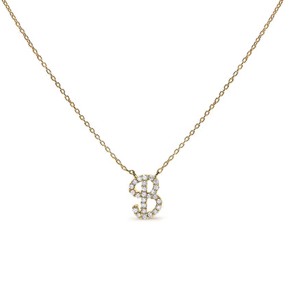 14K White Gold Diamond Accent "A" Initial Script Style Pendant Necklace