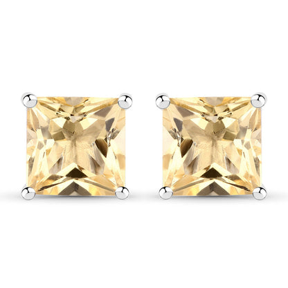 3.06 Carat Genuine Citrine .925 Sterling Silver Earrings