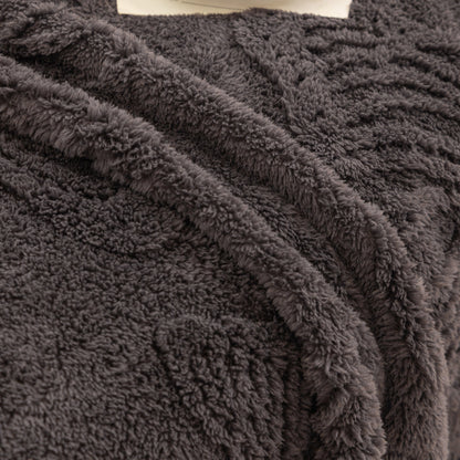 Luxury 3D Butterfly Jacquard Sofa Throw Blanket, Ultra-Soft Plush Fleece Couch Cover