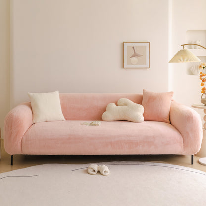 Soft Plush Warm Sofa Cover Stretchable Cozy Velvet Couch Protector for Fall & Winter
