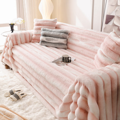 Ultra Soft Faux Fur Couch Cover – Large, Fluffy, and Elegant Sofa Throw Blanket