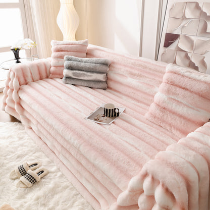 Ultra Soft Faux Fur Couch Cover – Large, Fluffy, and Elegant Sofa Throw Blanket