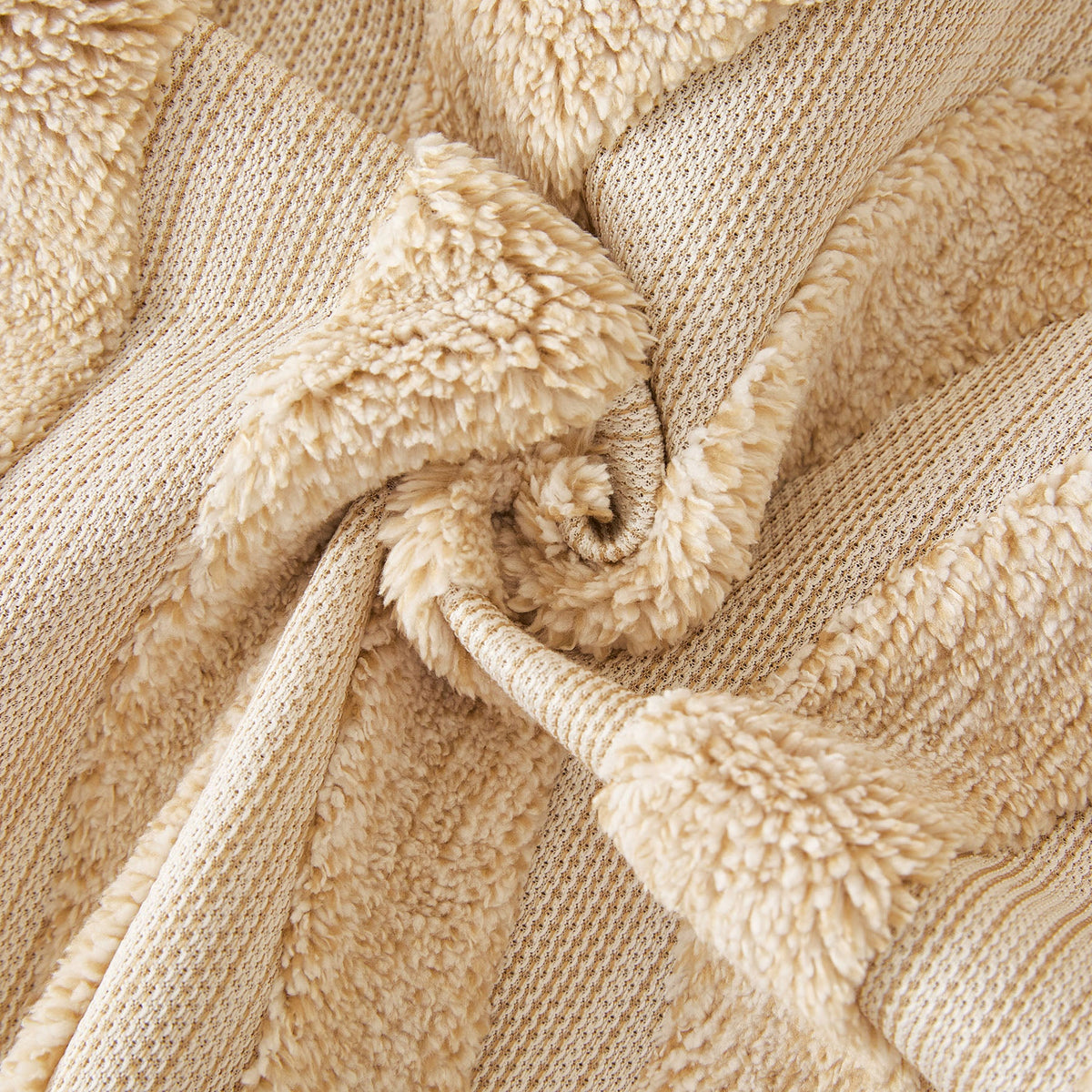 Cozy Plush Sofa Topper with Raised Wave Texture, Non-Slip Furniture Protector Cover