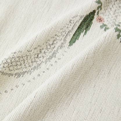 Charming French Country Floral Basket Sofa Throw Cover Rustic Farmhouse-Style Couch Cover Blankets