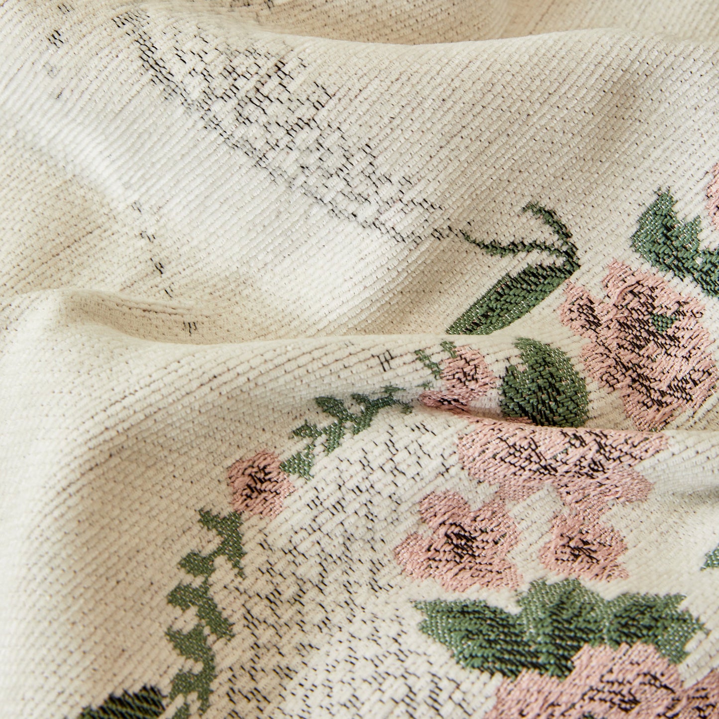 Charming French Country Floral Basket Sofa Throw Cover Rustic Farmhouse-Style Couch Cover Blankets