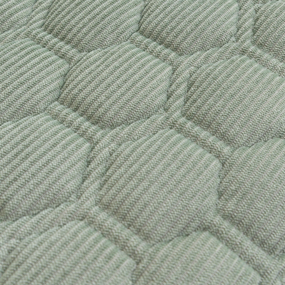 Geometric Quilted Corduroy Couch Topper, Non-Slip Padded Sofa Protector Cover for Pets