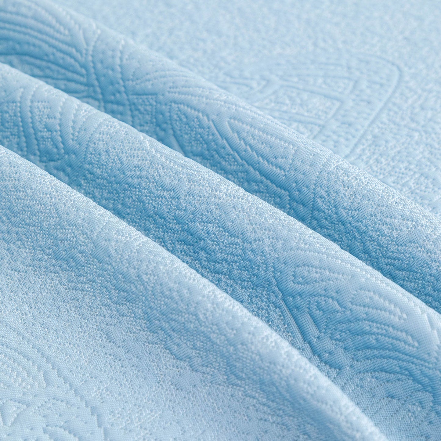 Cooling Embossed Botanical Couch Cover, Soft Ice Silk Furniture Protector for Sofa