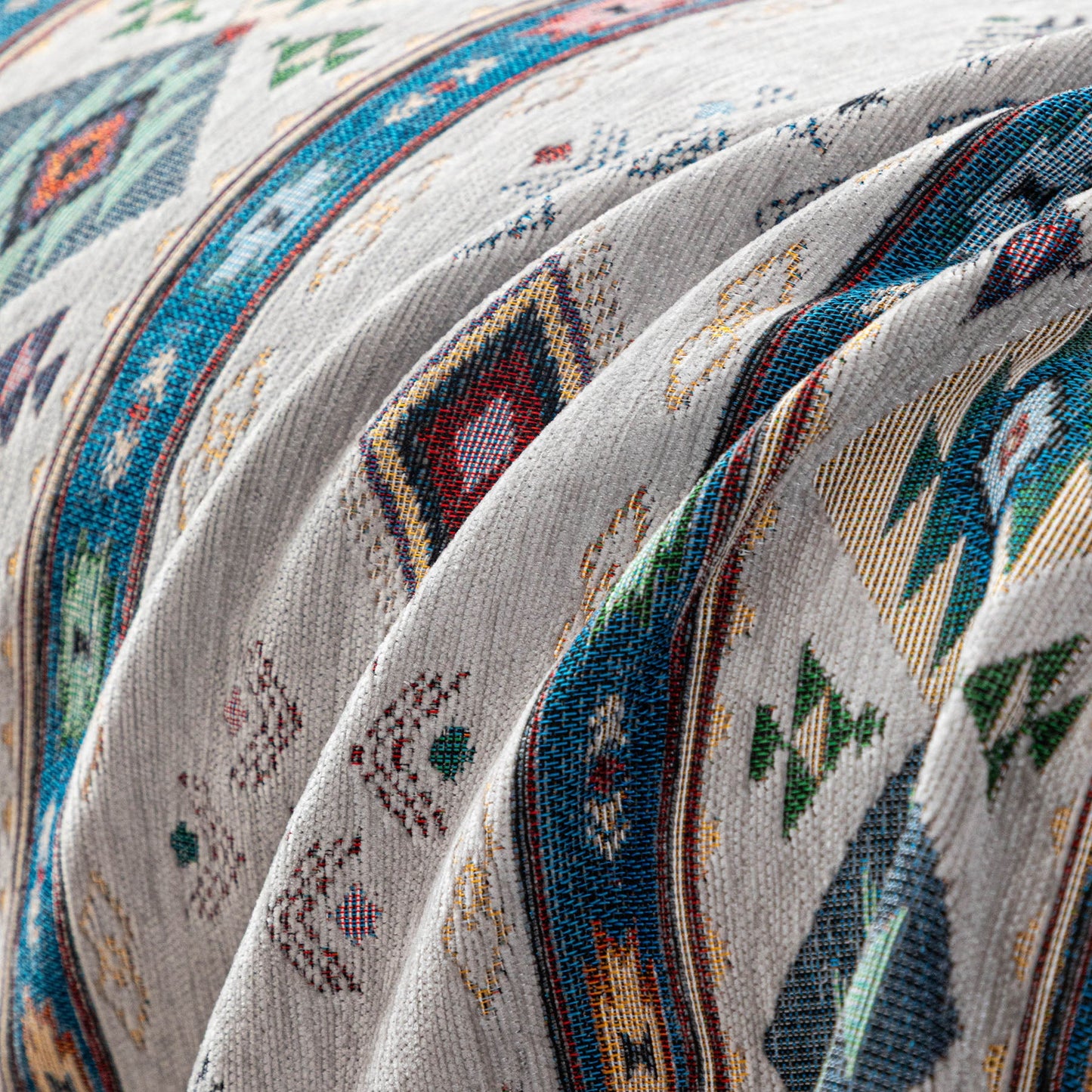 Southwestern Boho Woven Tribal Sofa Cover Blanket, Rustic Farmhouse Couch Throw Cover