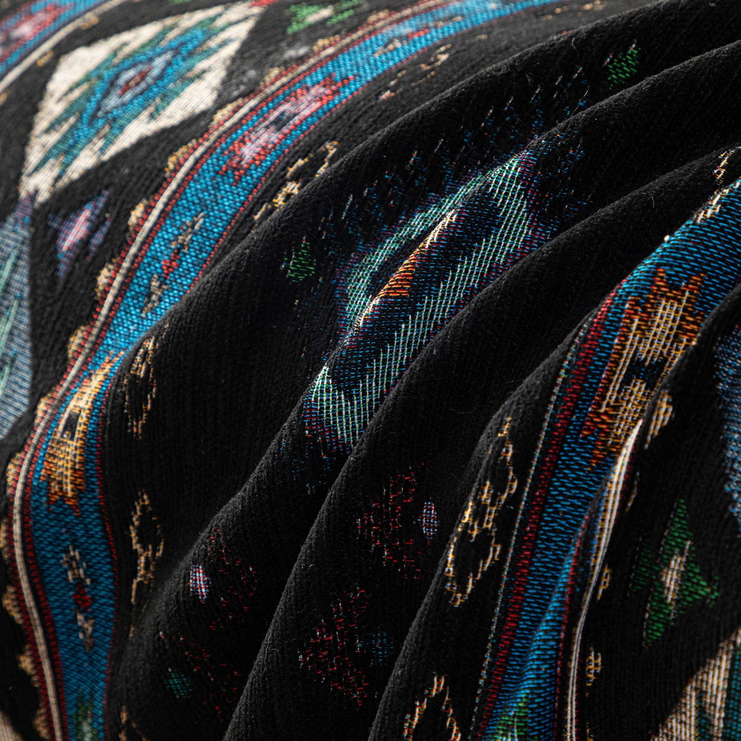 Southwestern Boho Woven Tribal Sofa Cover Blanket, Rustic Farmhouse Couch Throw Cover
