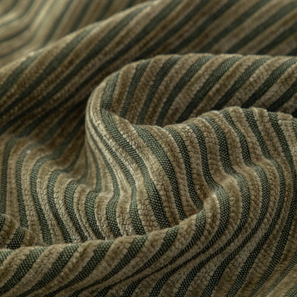 Textured Striped Cozy Couch Cover Throw Blanket with Pom Pom Trim for Sectional Sofa