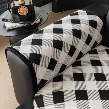 Non-Slip Chenille Sofa Slipcover Modern Geometric Sofa Protector Fits Most Sofas