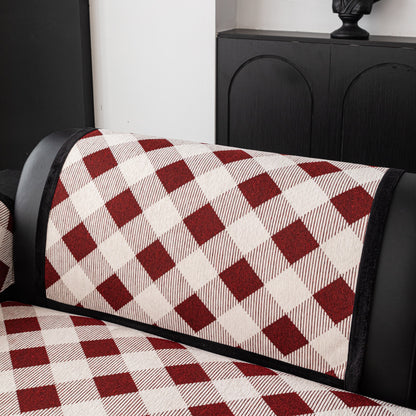 Non-Slip Chenille Sofa Slipcover Modern Geometric Sofa Protector Fits Most Sofas
