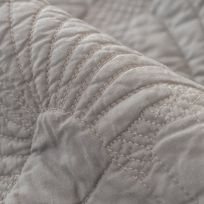 Embossed Leaf Cotton Quilted Sofa Cover Non-Slip Couch Protector with Thick Padding