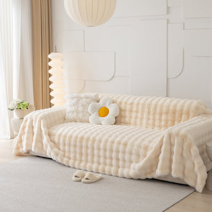 Faux Rabbit Fur Throws for Sofas, Stylish Throw Blankets for Couch and Couch Throw Cover