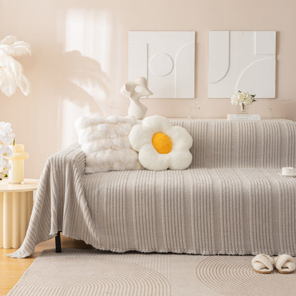 Luxury Oversized Soft Plush L Shape Couch Cover Sofa Throw Cover, Extra Large Blanket to Cover Couch