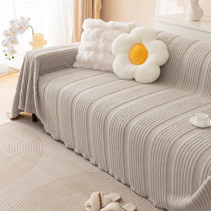 Luxury Oversized Soft Plush L Shape Couch Cover Sofa Throw Cover, Extra Large Blanket to Cover Couch