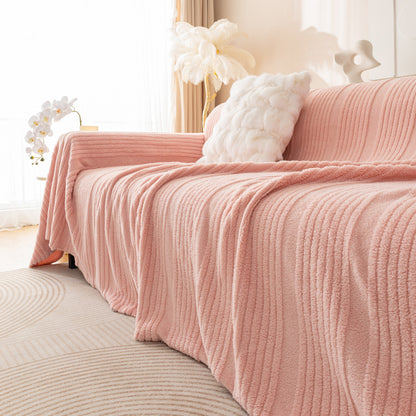 Luxury Oversized Soft Plush L Shape Couch Cover Sofa Throw Cover, Extra Large Blanket to Cover Couch