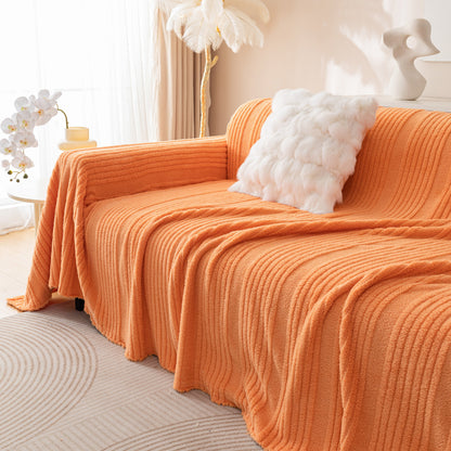 Luxury Oversized Soft Plush L Shape Couch Cover Sofa Throw Cover, Extra Large Blanket to Cover Couch