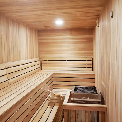Custom Indoor Sauna Room - 6' x 10' x 8' - Finnish Sauna Builders