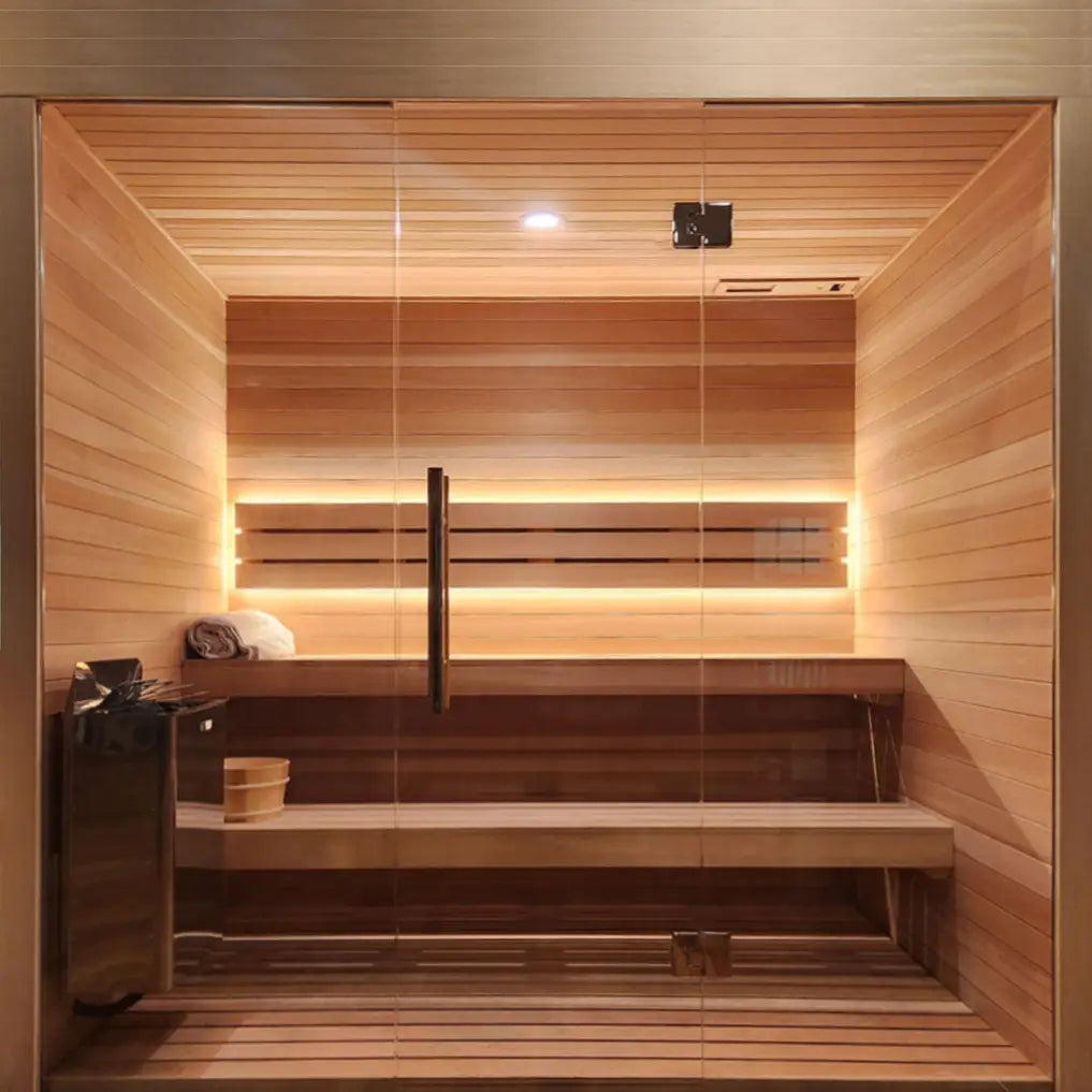Carbon Smart Saunas - 6' x 10' x 8' - by Finnish Sauna Builders