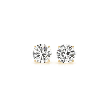 2 cttw Certified IGI Lab Grown Round Diamond Stud Earrings 14k Yellow Gold (G/VS2)