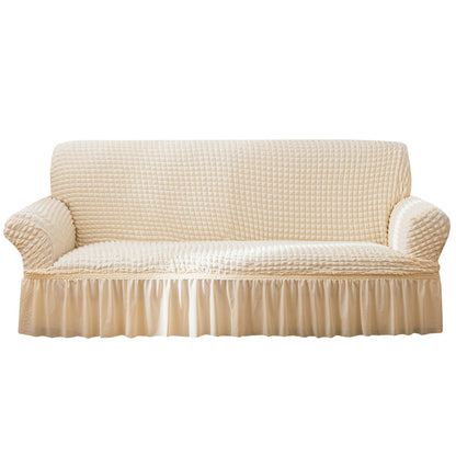 Seersucker Sofa Slipcover with Skirt Stretch Couch Slipcover Easy Fit Universal Furniture Protector