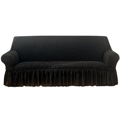 Seersucker Sofa Slipcover with Skirt Stretch Couch Slipcover Easy Fit Universal Furniture Protector