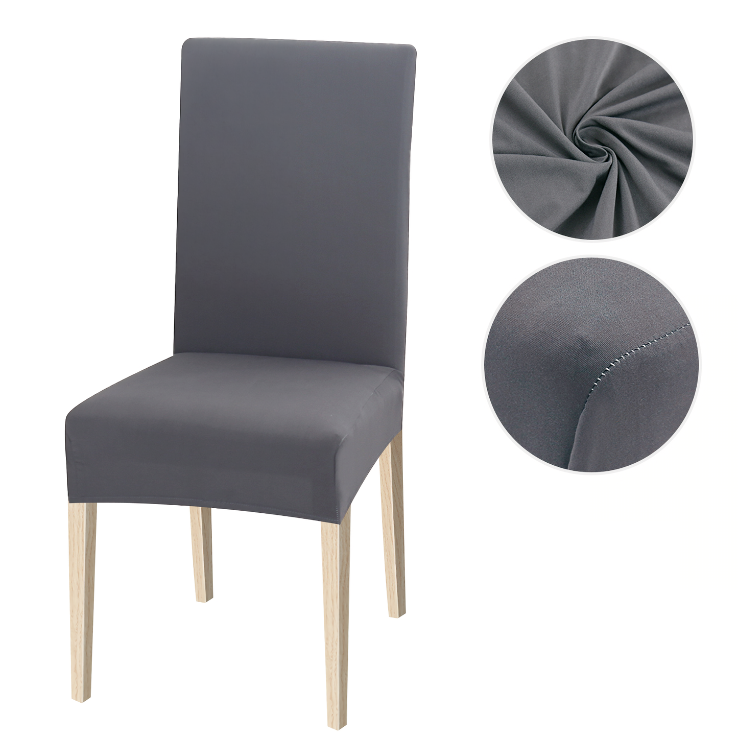 High Stretch Dining Chair Cover, 1/2/4/6pcs Jacquard Spandex Slipcover