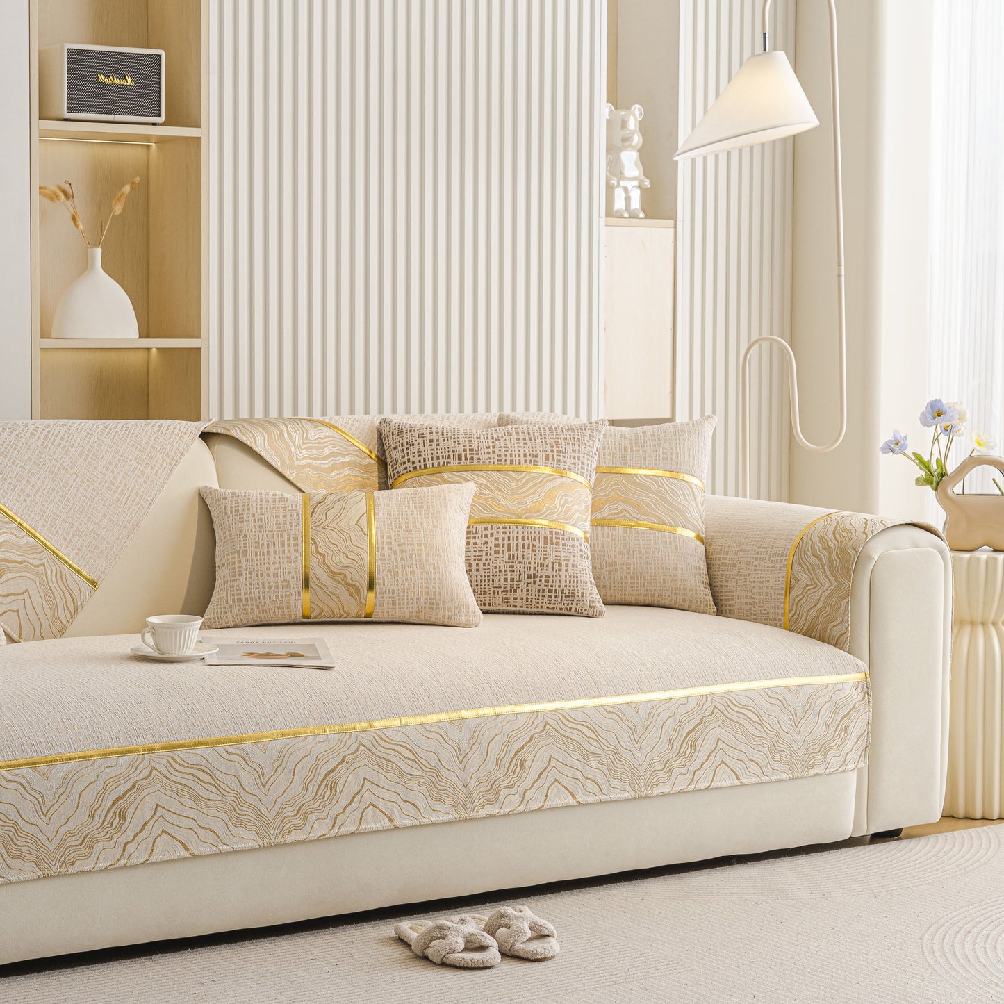 Modern Non-Slip Couch Slipcover, Soft, Durable & Washable Furniture Protector