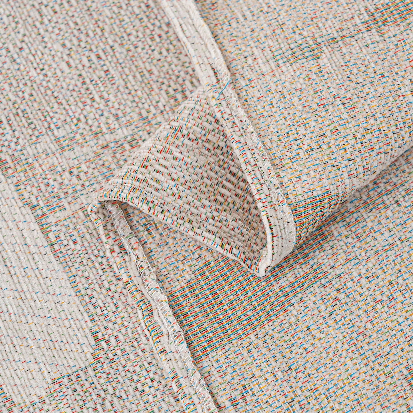 Chenille Sofa Cover Throw Blanket, Woven Textured Minimalist Wabi-Sabi Couch Cover