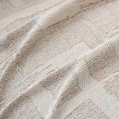 Chenille Sofa Cover Throw Blanket, Woven Textured Minimalist Wabi-Sabi Couch Cover