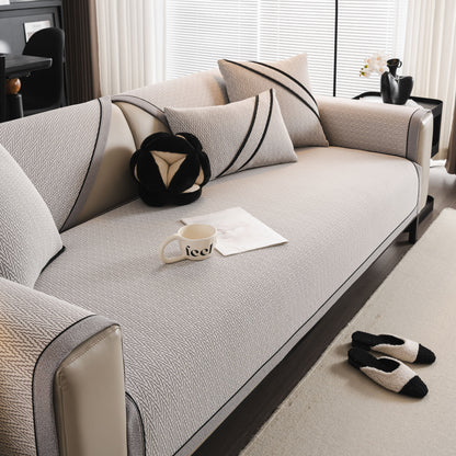 Herringbone Couch Protector for Pets, Non-Slip Washable Sectional Couch Covers