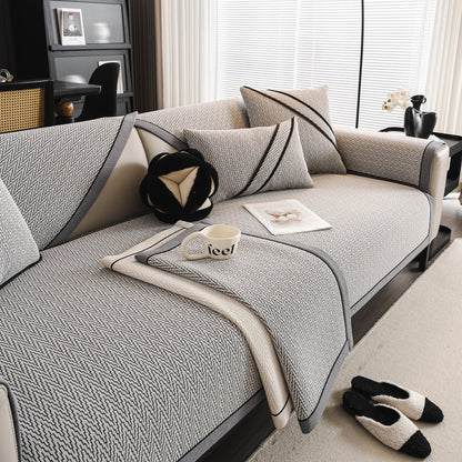 Herringbone Couch Protector for Pets, Non-Slip Washable Sectional Couch Covers