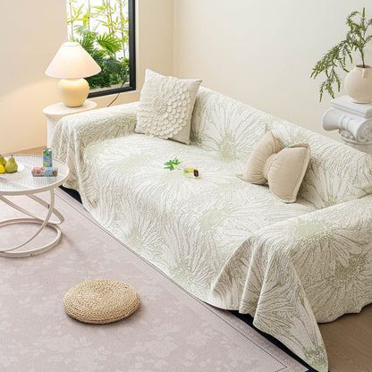 Cooling Botanical Jacquard Couch Cover Decorative Furniture Cover for Loveseat & Sofas