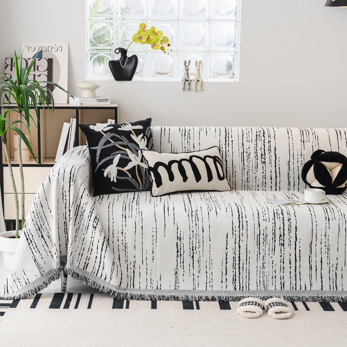 Slip Covers for Sofas, Sofa Throw Cover Soft Chenille Sofa Bed Cover, L Shaped Sectional Couch Covers