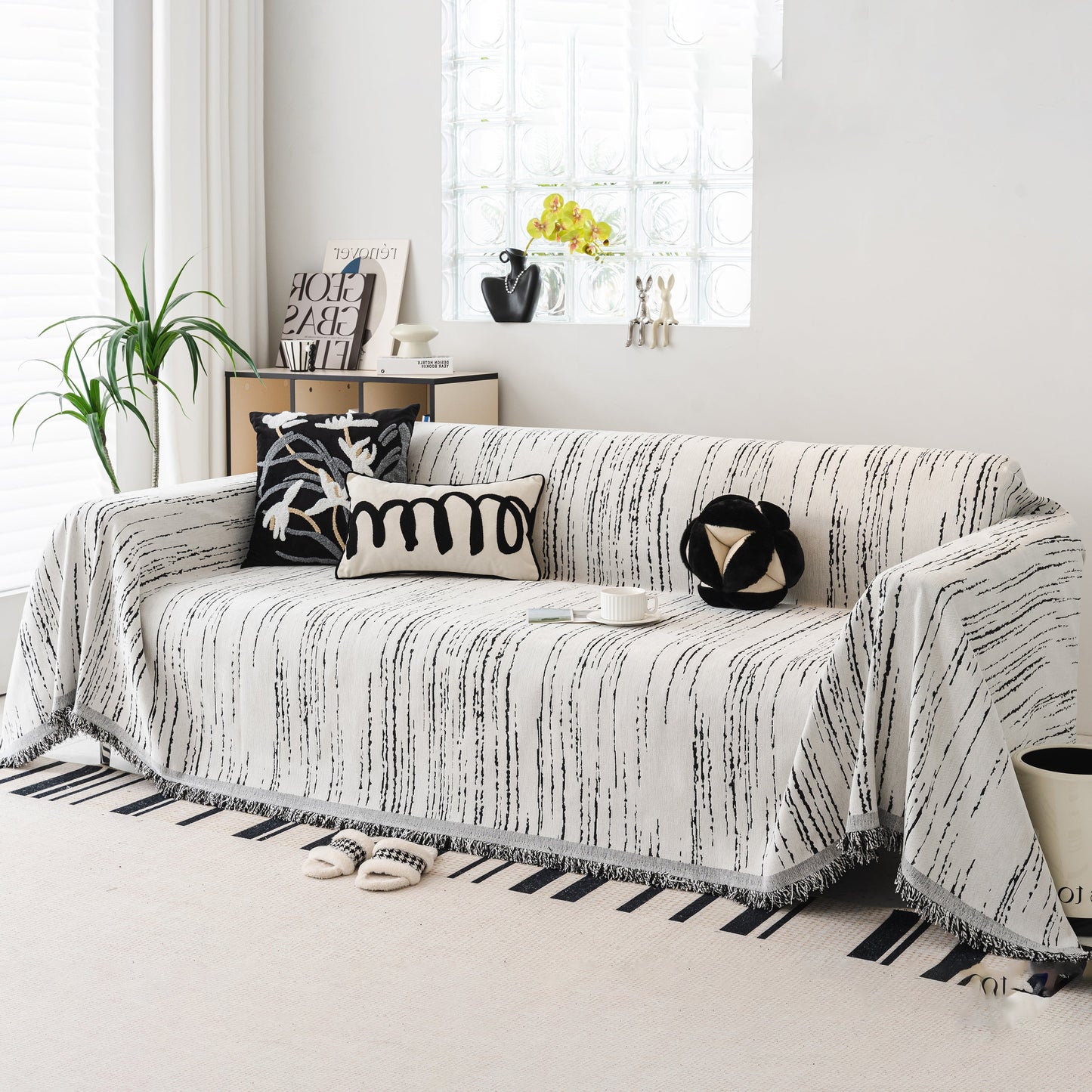 Slip Covers for Sofas, Sofa Throw Cover Soft Chenille Sofa Bed Cover, L Shaped Sectional Couch Covers