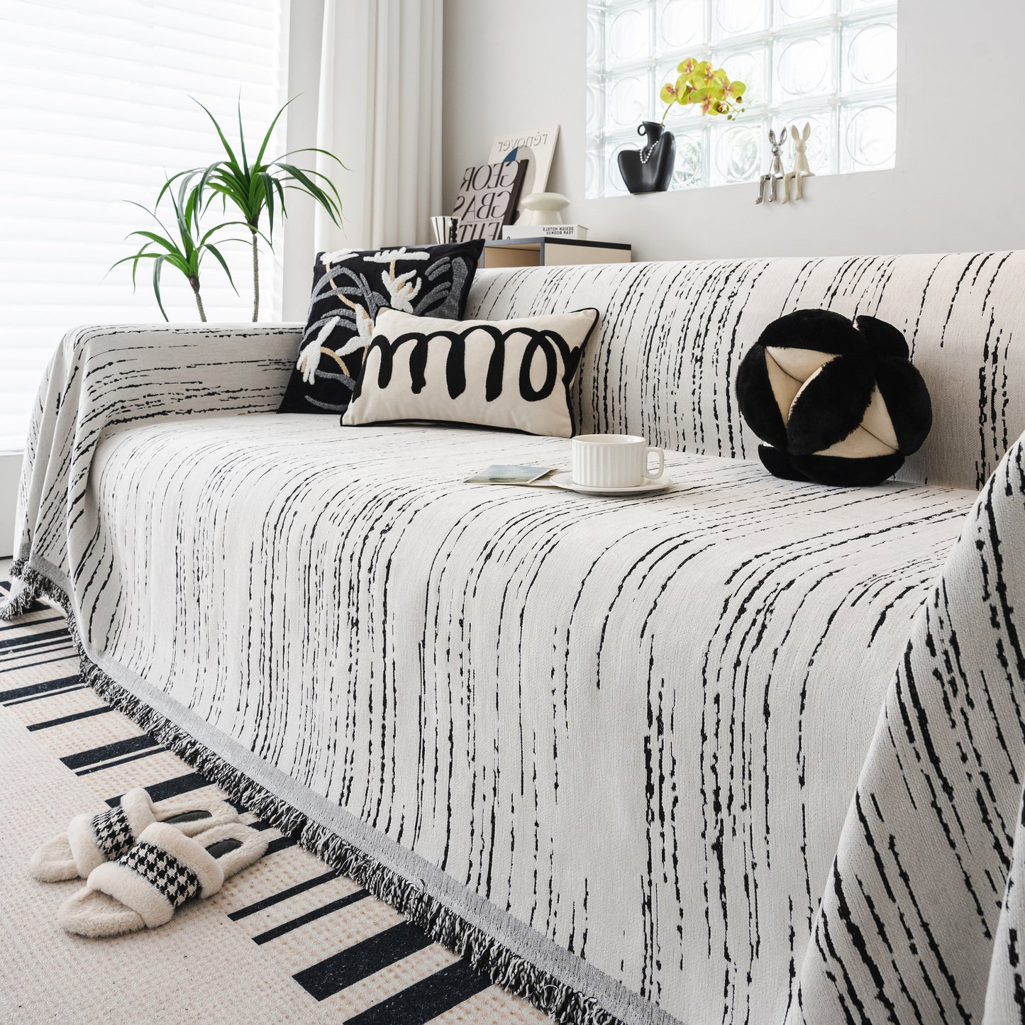 Slip Covers for Sofas, Sofa Throw Cover Soft Chenille Sofa Bed Cover, L Shaped Sectional Couch Covers