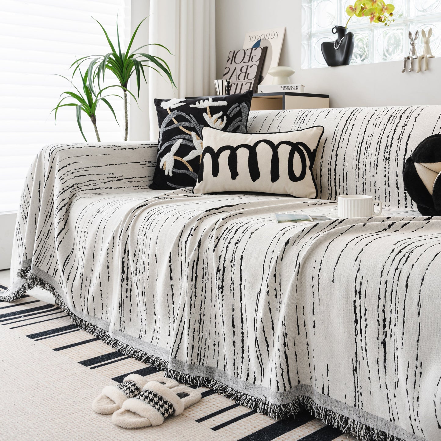 Slip Covers for Sofas, Sofa Throw Cover Soft Chenille Sofa Bed Cover, L Shaped Sectional Couch Covers