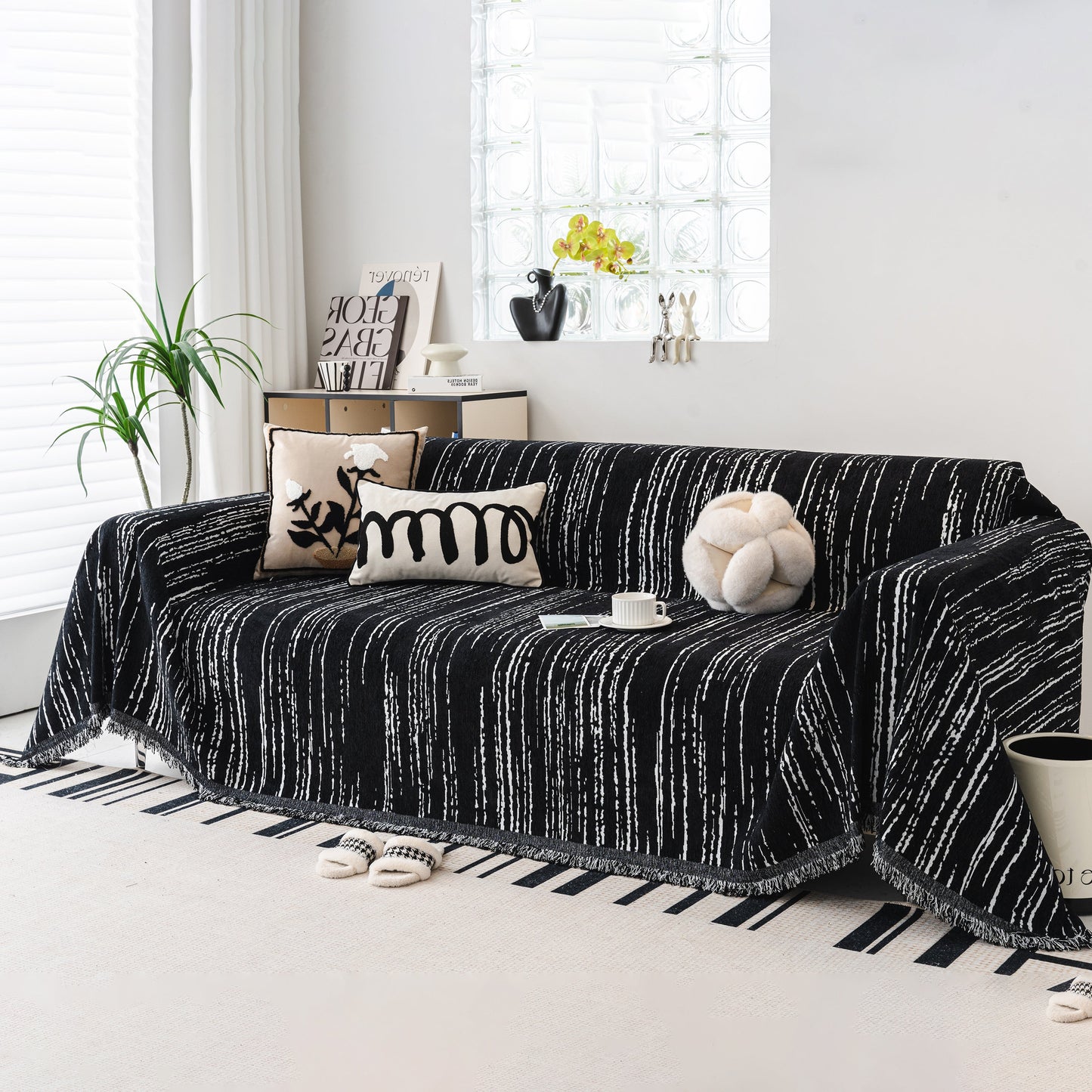 Slip Covers for Sofas, Sofa Throw Cover Soft Chenille Sofa Bed Cover, L Shaped Sectional Couch Covers