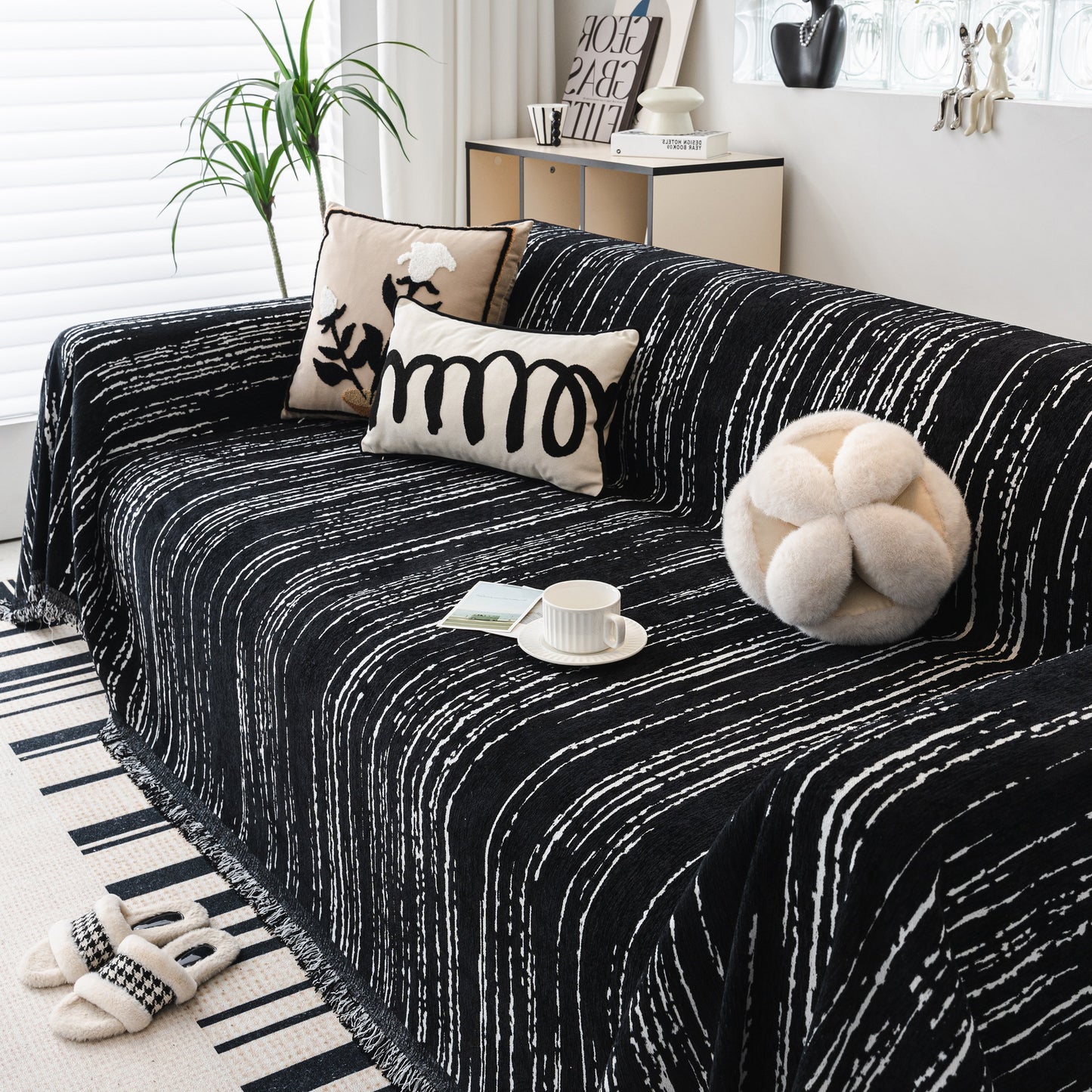 Slip Covers for Sofas, Sofa Throw Cover Soft Chenille Sofa Bed Cover, L Shaped Sectional Couch Covers