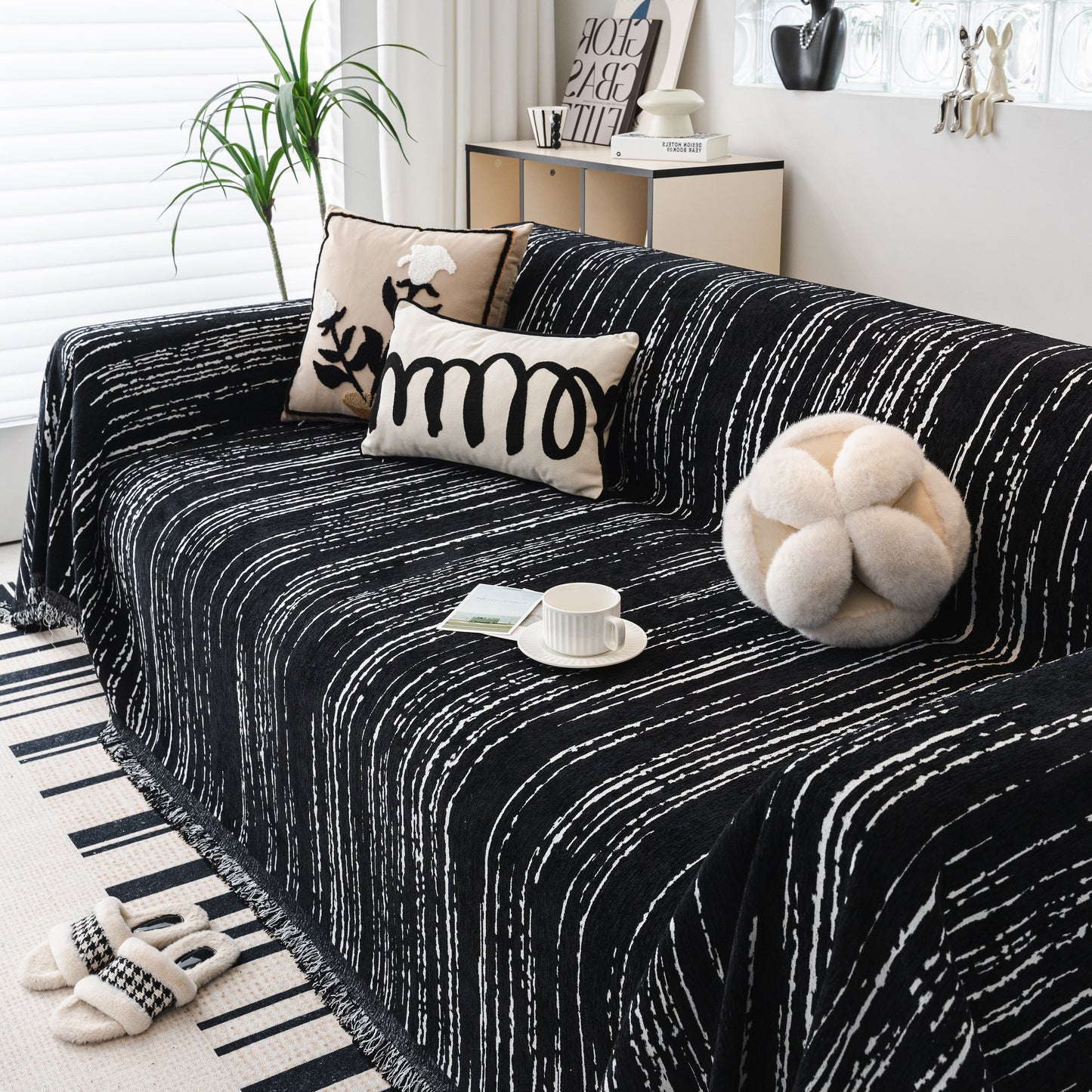 Slip Covers for Sofas, Sofa Throw Cover Soft Chenille Sofa Bed Cover, L Shaped Sectional Couch Covers