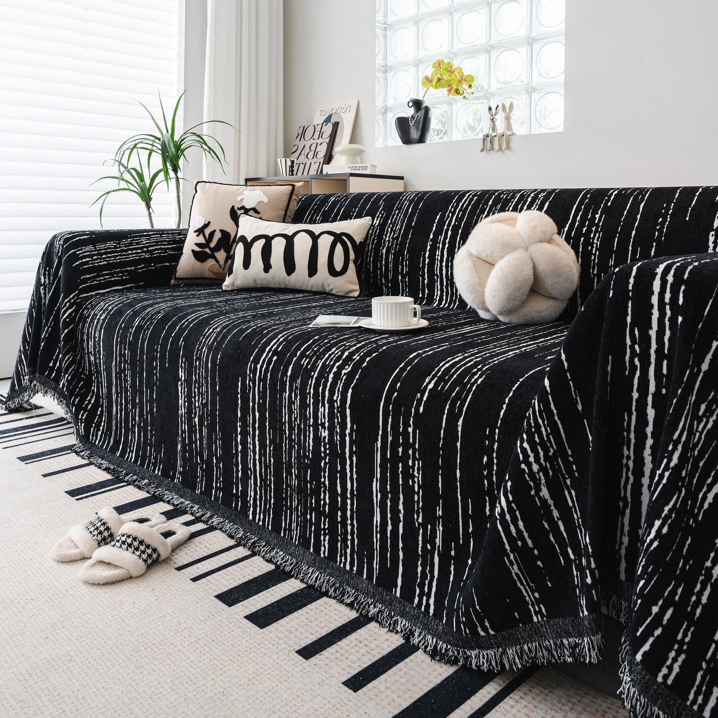 Slip Covers for Sofas, Sofa Throw Cover Soft Chenille Sofa Bed Cover, L Shaped Sectional Couch Covers