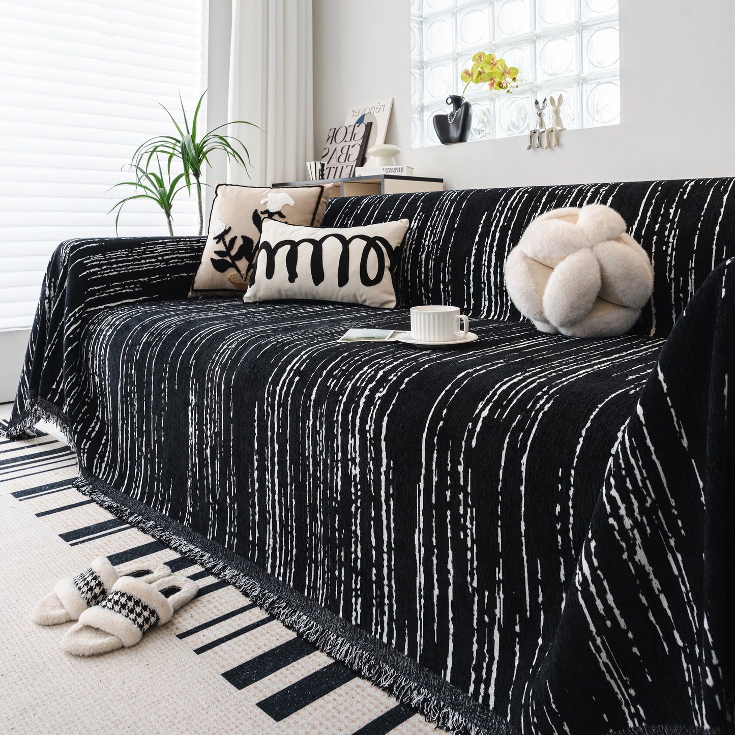 Slip Covers for Sofas, Sofa Throw Cover Soft Chenille Sofa Bed Cover, L Shaped Sectional Couch Covers