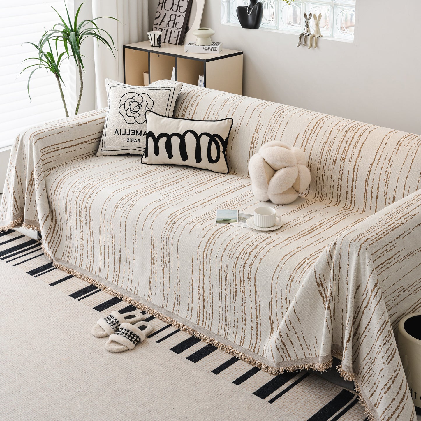 Slip Covers for Sofas, Sofa Throw Cover Soft Chenille Sofa Bed Cover, L Shaped Sectional Couch Covers