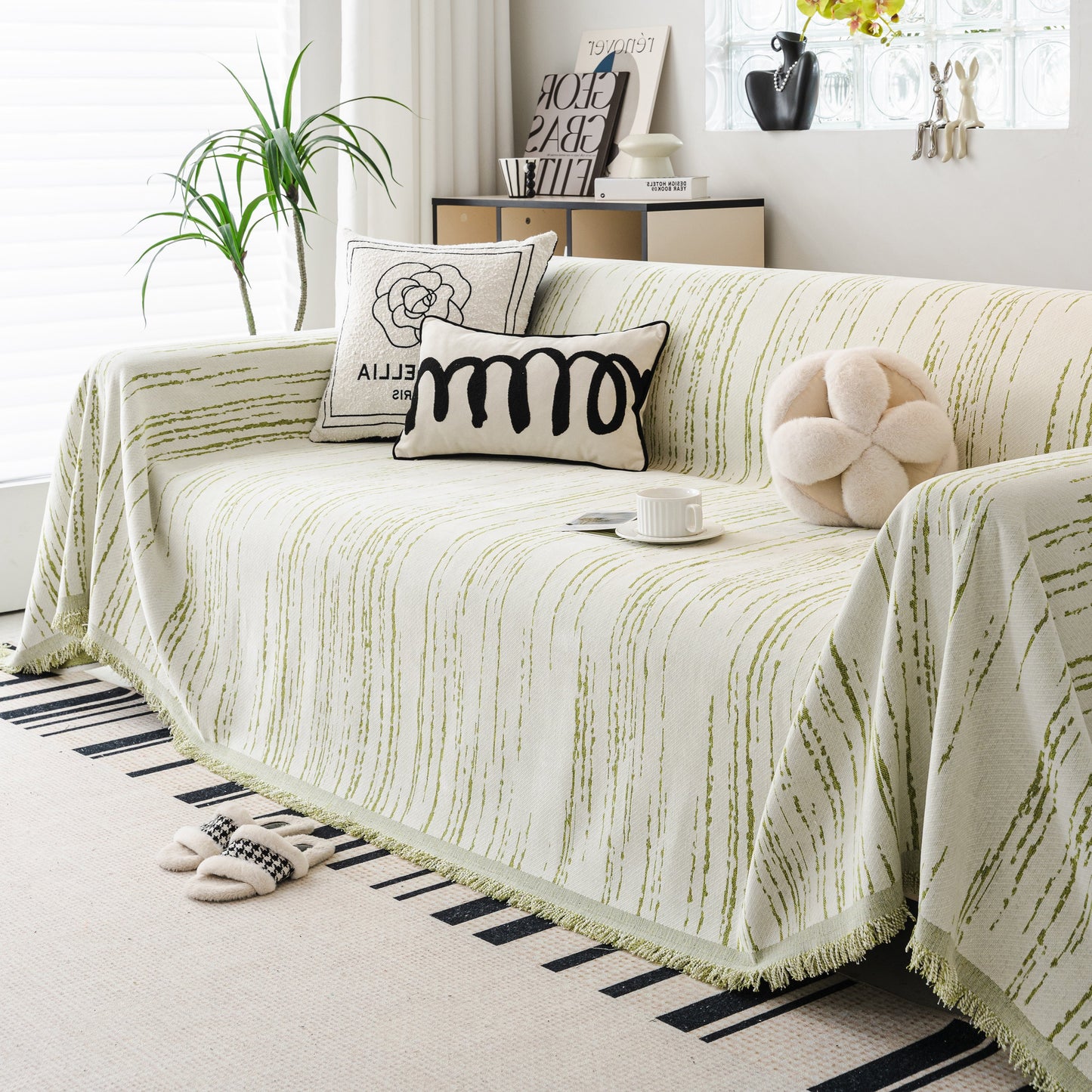 Slip Covers for Sofas, Sofa Throw Cover Soft Chenille Sofa Bed Cover, L Shaped Sectional Couch Covers