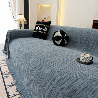 Washable Textured Sofa Cover Throw for Pets, Dogs Furniture Protector with Tassels