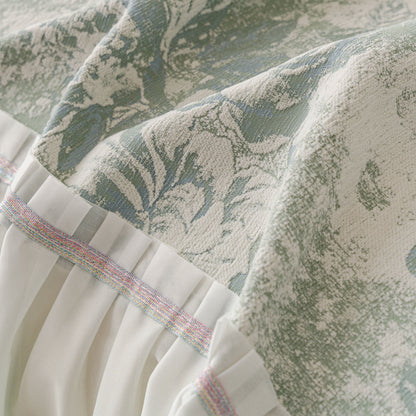 French Chic Style Ruffle Rose Cover Throw for Sofas, Decorative Sectional Covers